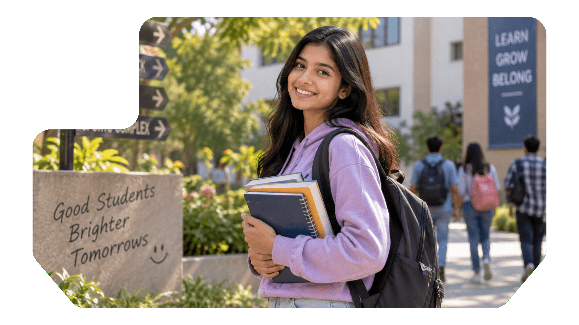 Confident student ready to learn and grow