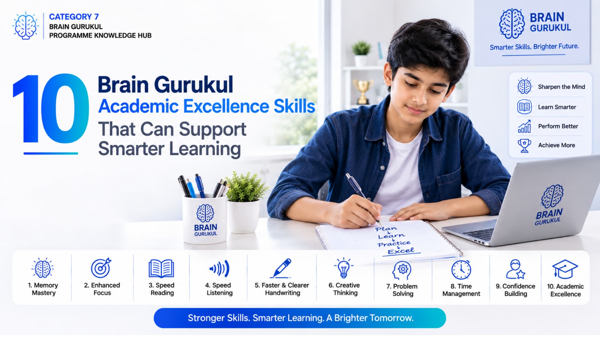 10 Brain Gurukul Academic Excellence Skills That Can Support Smarter Learning blog visual