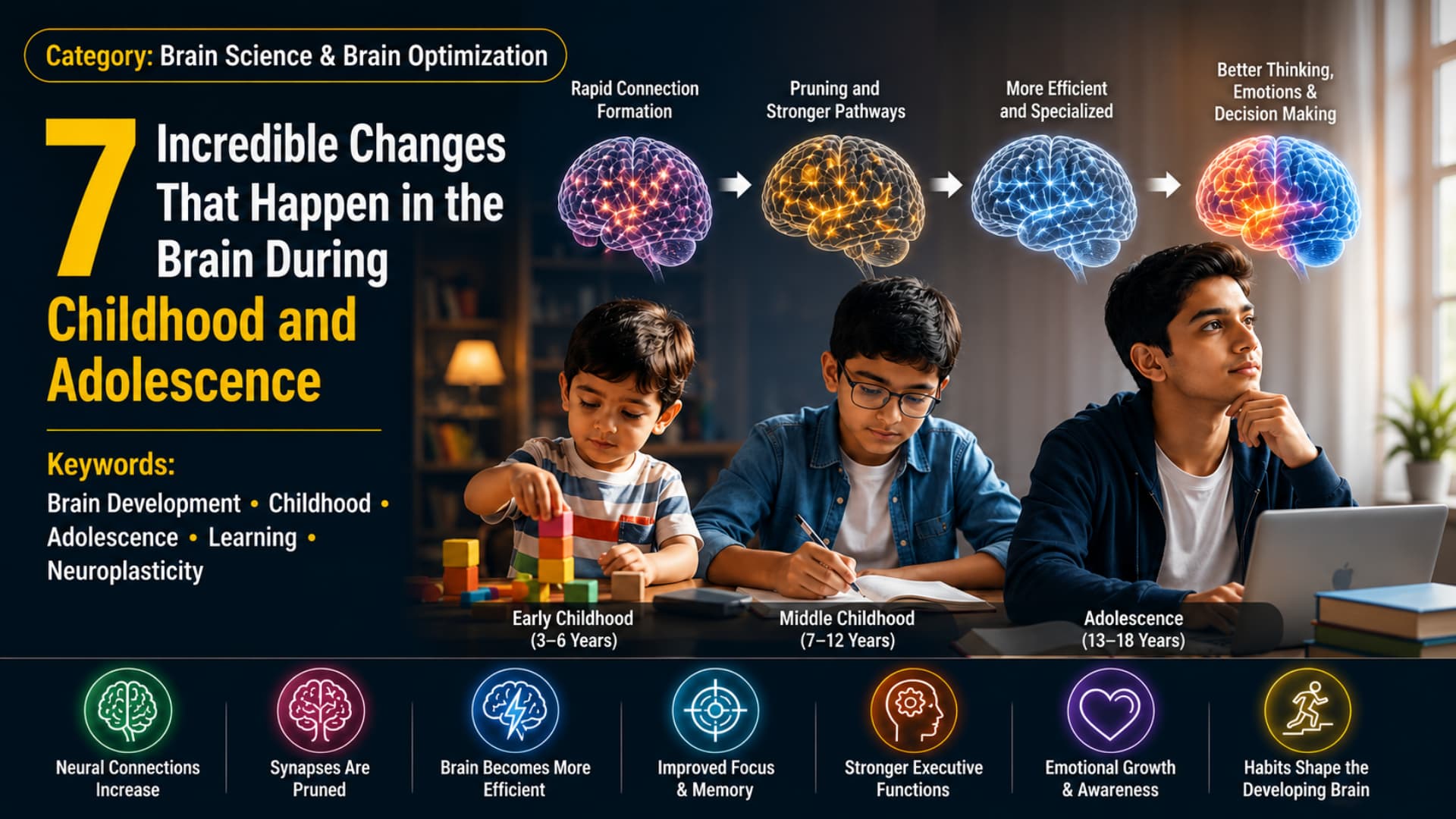 7 Incredible Changes That Happen in the Brain During Childhood and Adolescence