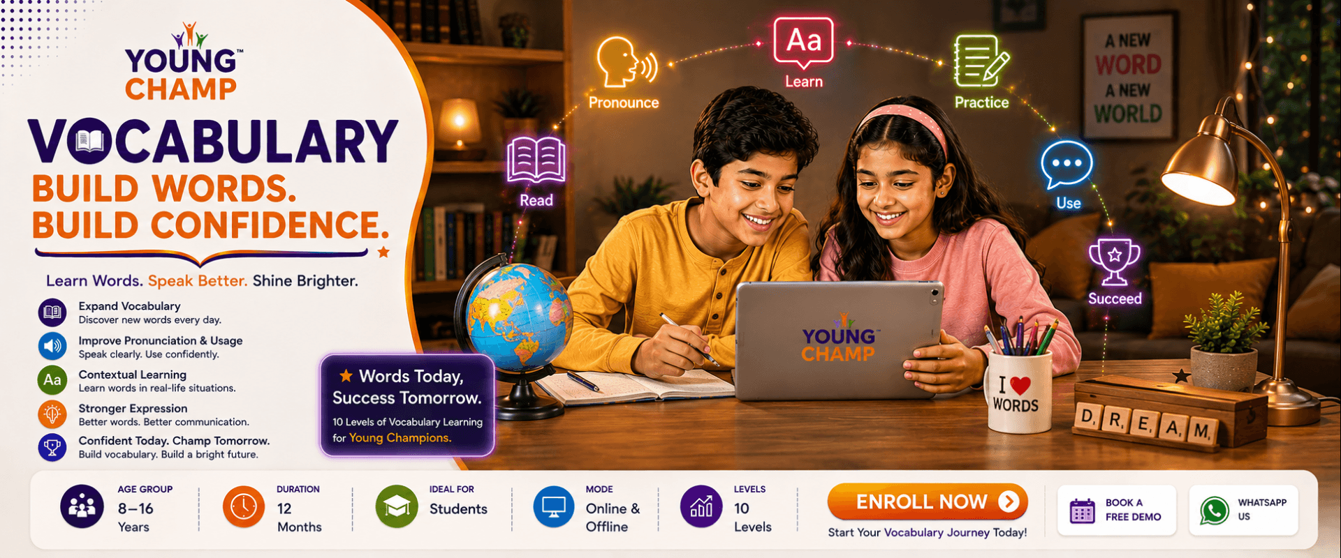 Young Champ - Vocabulary Builder program visual