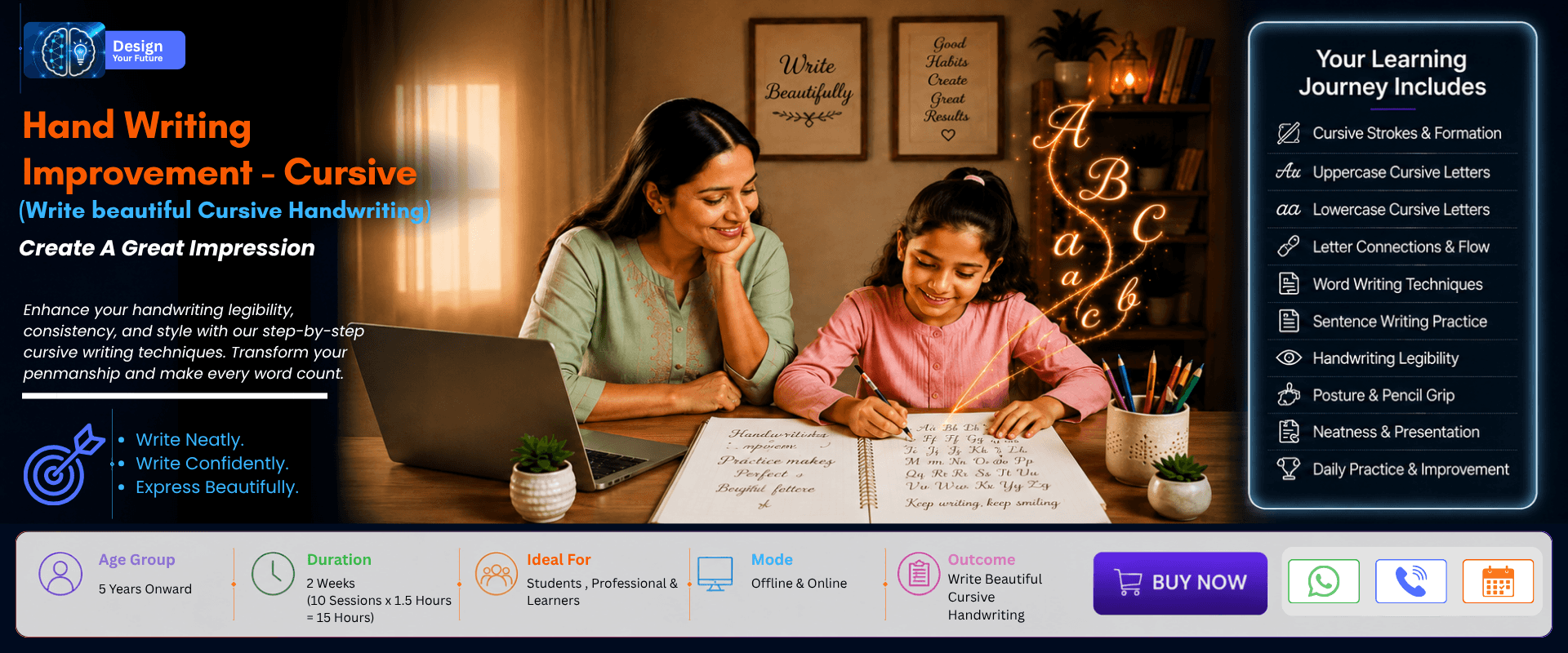 Handwriting Improvement - Cursive program visual