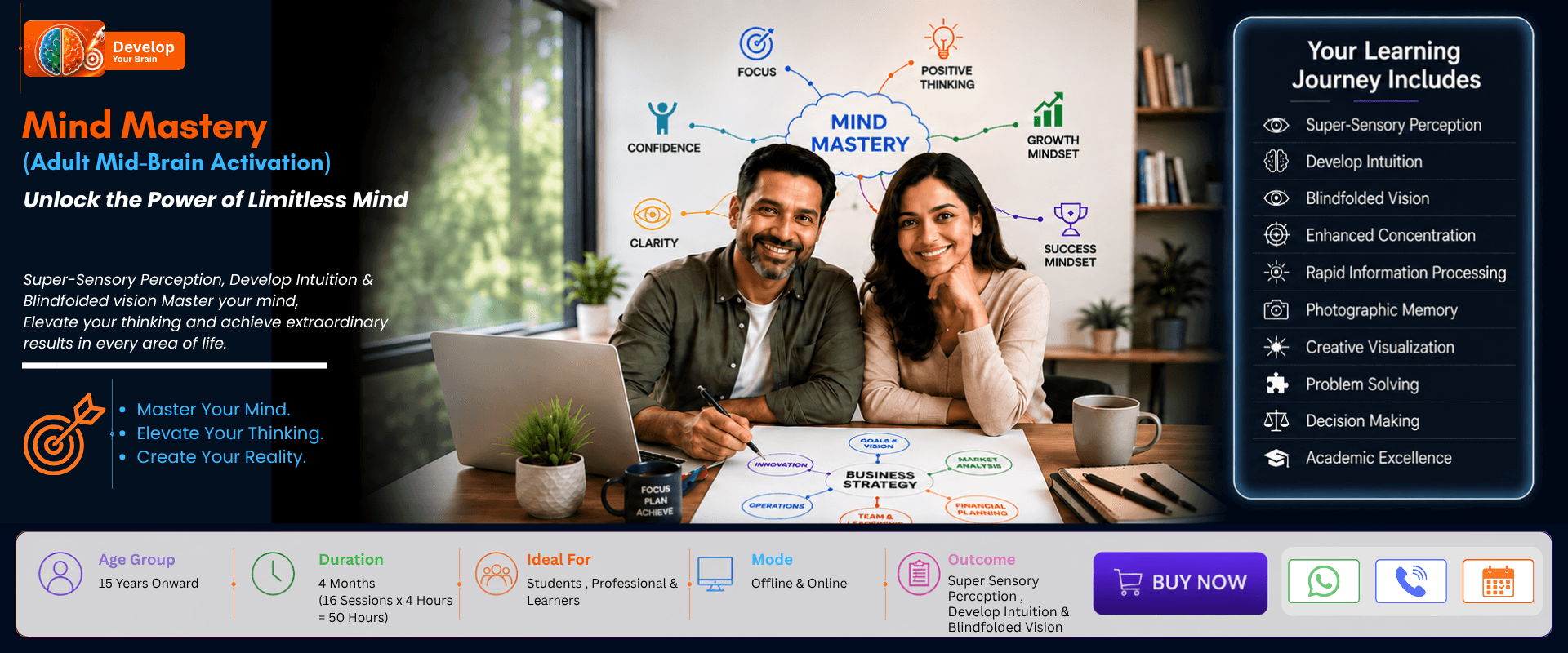 Mind Mastery (15+ Years, Students & Professionals) program visual
